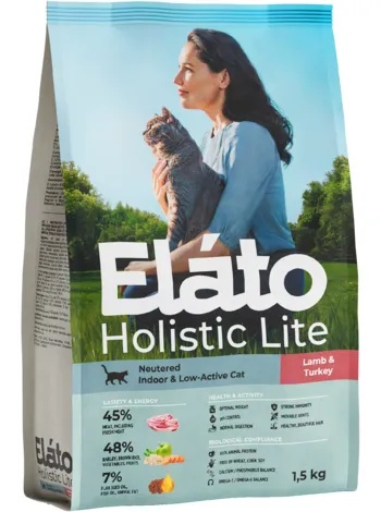 Elato Holistic Lite Neutered Indoor&Low-Active Cat Ягненок/Индейка 2
