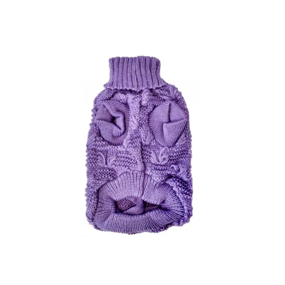 Свитер Уют объемной вязки сиреневый XL для животных 40 см 2