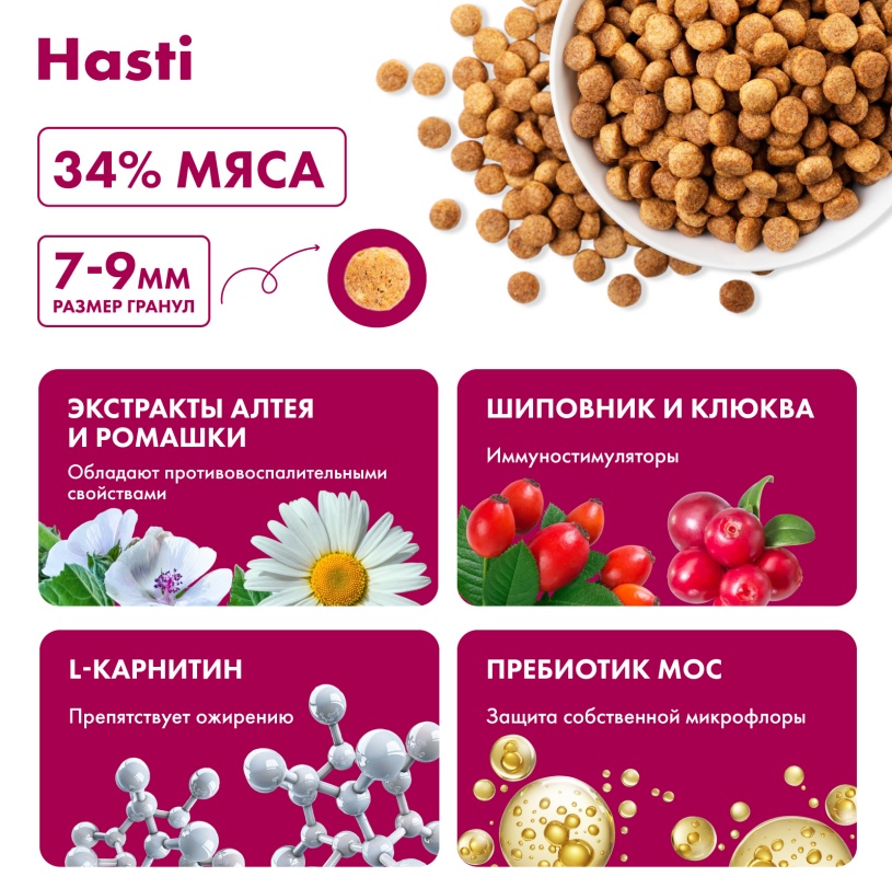 Hasti Sterilised Индейка для кошек 2