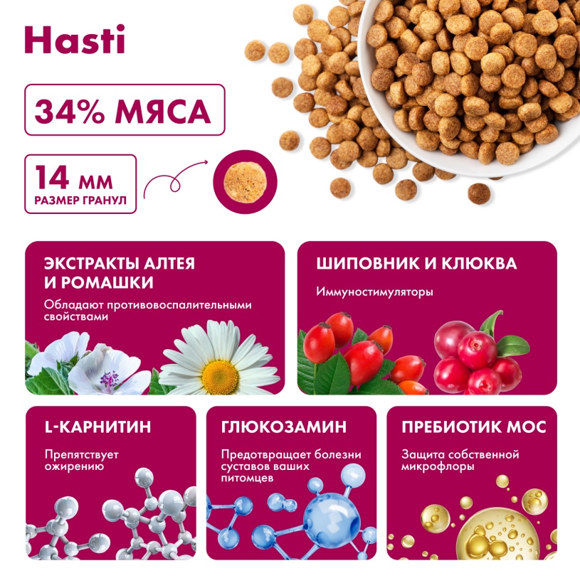 Hasti Adult All breeds Индейка для собак 2