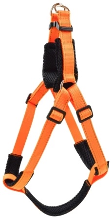 Шлейка ZooExpress Fresh Line быстросъемная регулируемая апельсин для собак 1*30-40 см