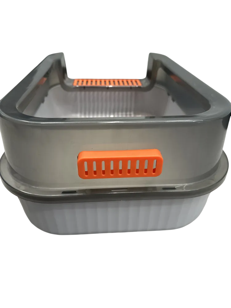 Туалет Чистый котик Полузакрытый с совком и фильтром для кошек 50*35*20 см 2