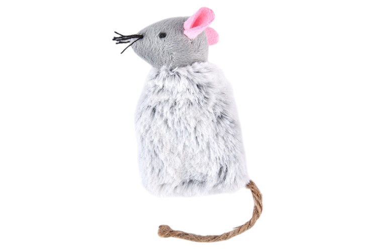 Игрушка NUNBELL Мышка с карманом для кошачьей мяты для кошек