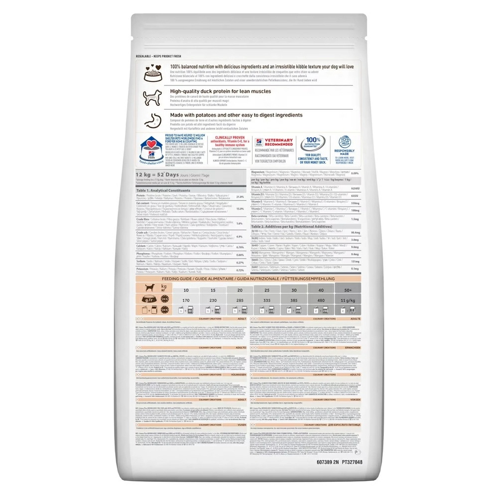 Hill's SP Culinary Creations Medium Adult Поддержка иммунитета Утка/Картофель д/соб 2,5 кг 2
