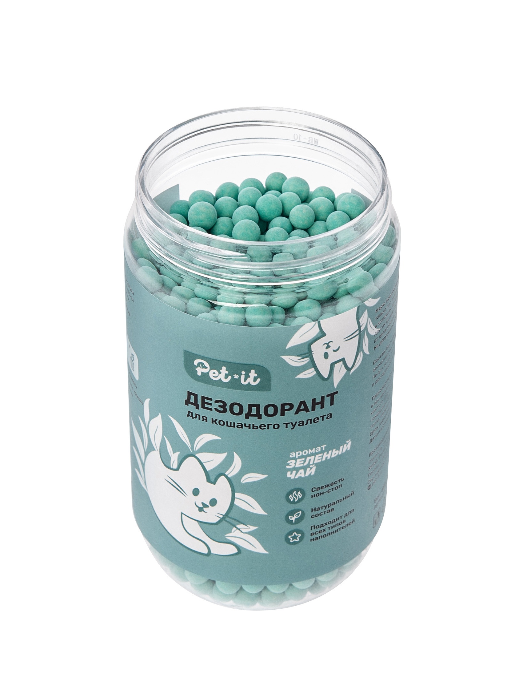 Дезодорант Pet-it Зеленый чай для кошачьего туалета 450 г 2