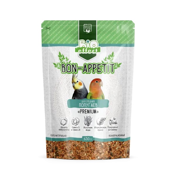 Bio Effect Bon-appetit Premium корм для средних попугаев 650 г
