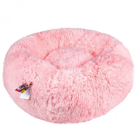 Лежанка Fancy Pets Пончик розовый для животных 70*70*16 см