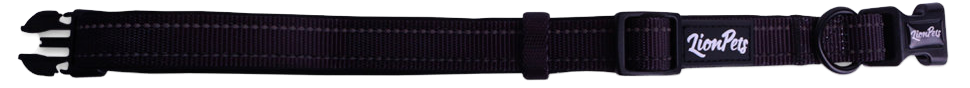 Ошейник Lion полиэстер/неопрен LPO-00510 черный 33-55 см для собак М