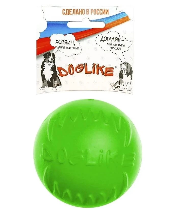 Мяч Doglike средний зеленый для собак 1