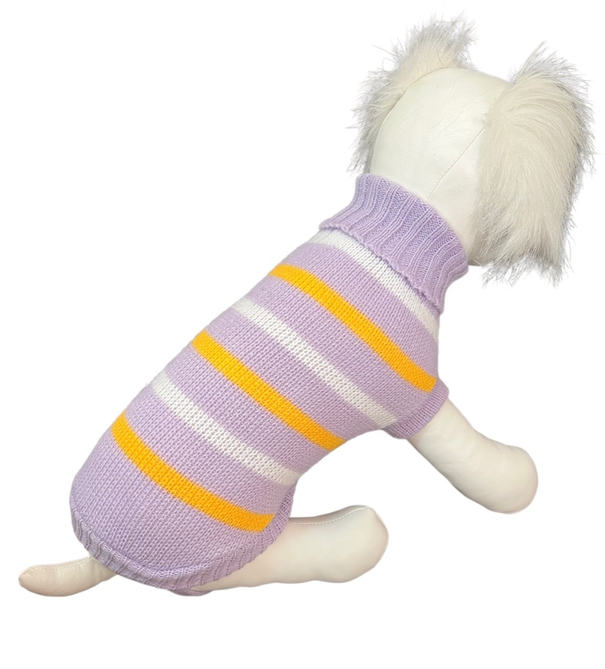 Свитер Pet Fashion Пастила полоска сиреневый для собак