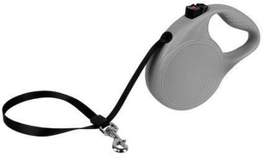 Поводок-Рулетка KONG Kong Trail S серый (до 20 кг) лента 5 м для собак 2