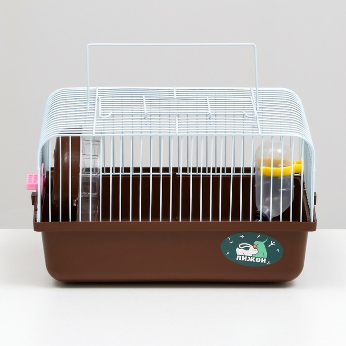 Клетка Пижон пластик коричневая для грызунов 27*21*17см 2