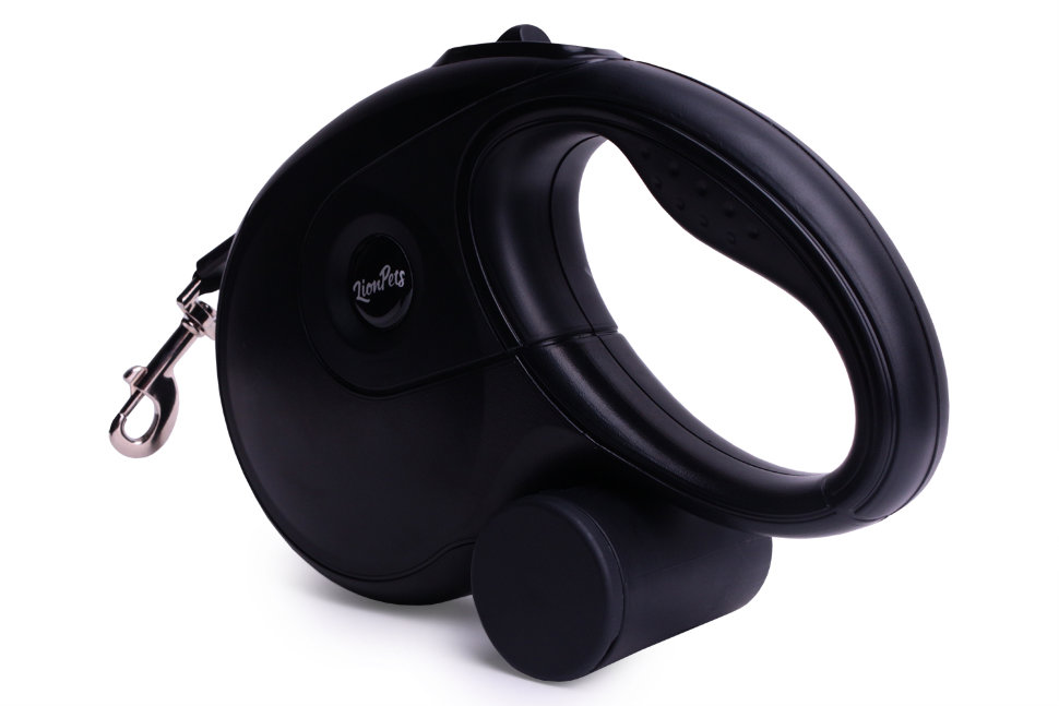 Поводок-рулетка LionPets PR8806-3 черный для собак L 8 м