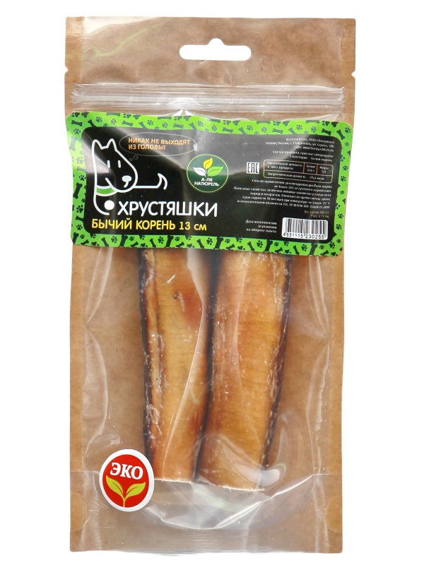 Лакомство Хрустяшки Корень бычий 13 см для собак 50 г
