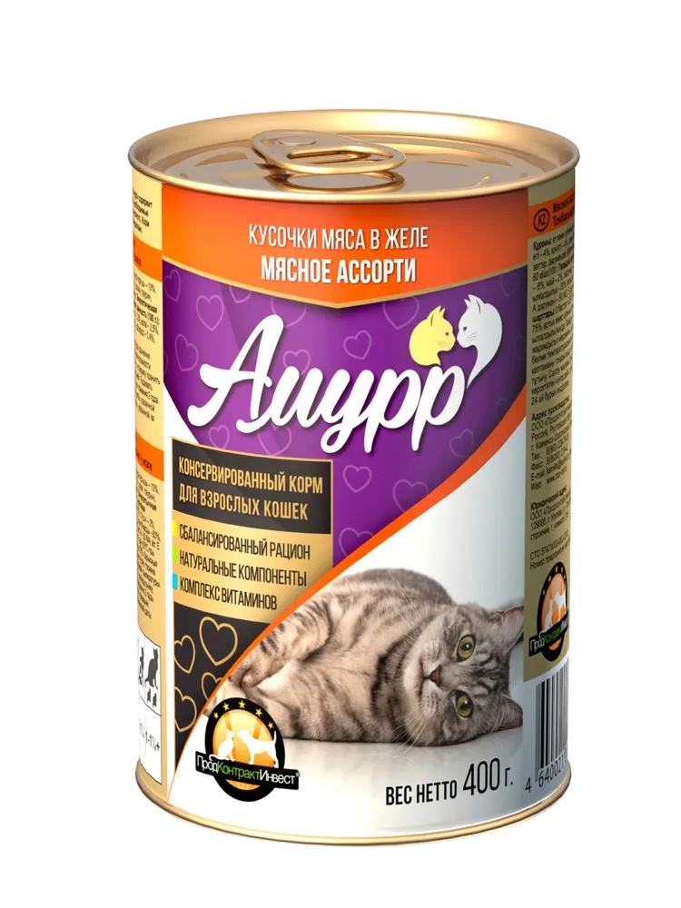 Амурр Мясное Ассорти соус консервы для кошек 415 г
