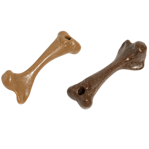 Игрушка Wogy Кость пластик коричневый для собак 12,8*5*3,6 см