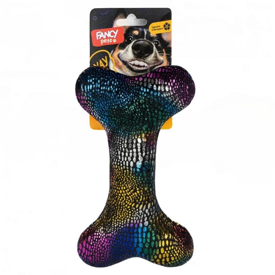 Игрушка Fancy Pets Косточка с пищалкой для собак 19 см 2