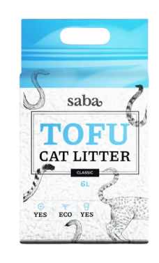 Наполнитель Saba тофу Классик для кошек 6 л