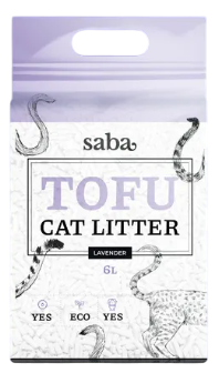 Наполнитель Saba тофу Лаванда для кошек 6 л