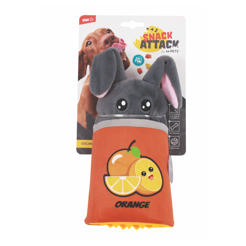 Игрушка Mpets Оскар Снэк Атак с дозатором угощений для собак