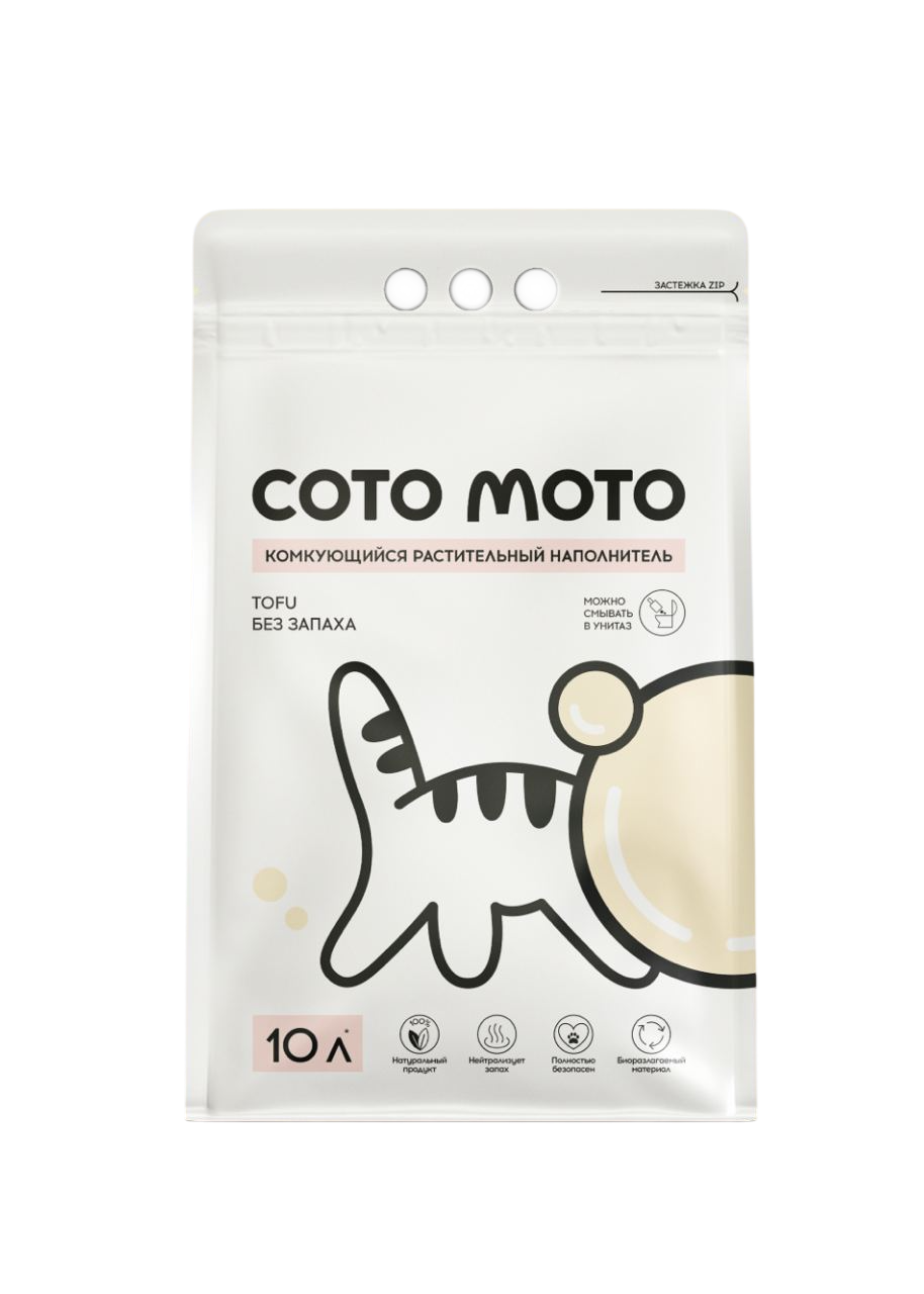 Наполнитель Cotomoto растительный комкующийся для кошек 2