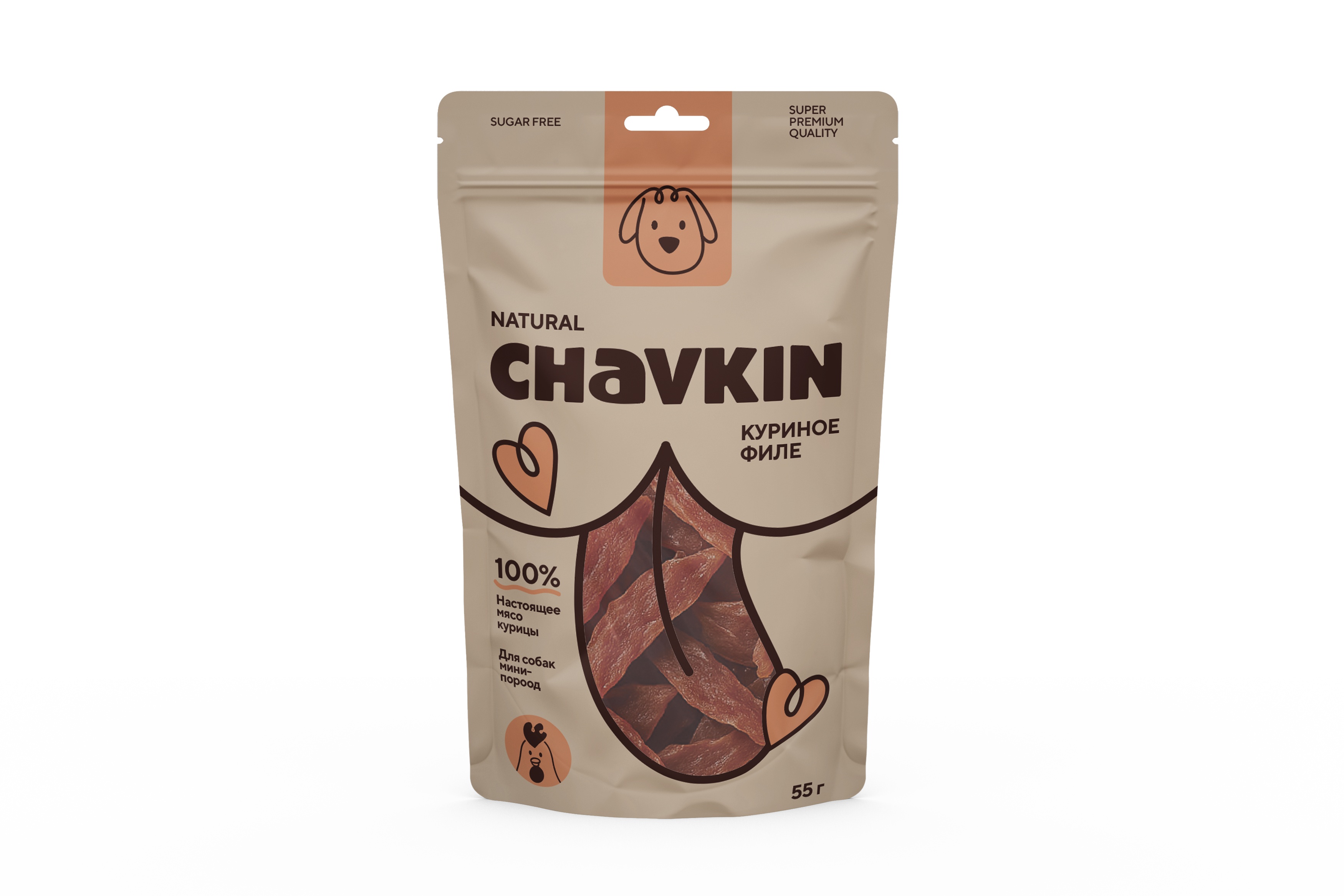 Лакомство Chavkin Филе курицы для собак 55 г