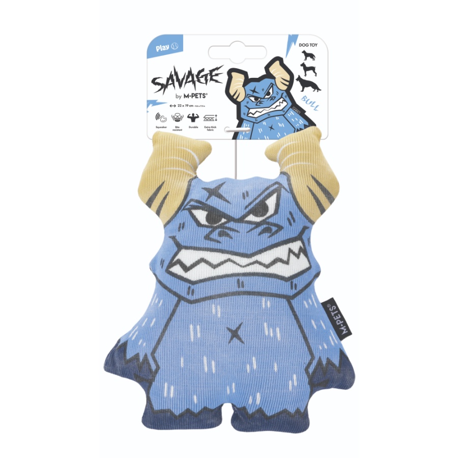 Игрушка Mpets Savage Суперпрочный бык для собак 22*19 см