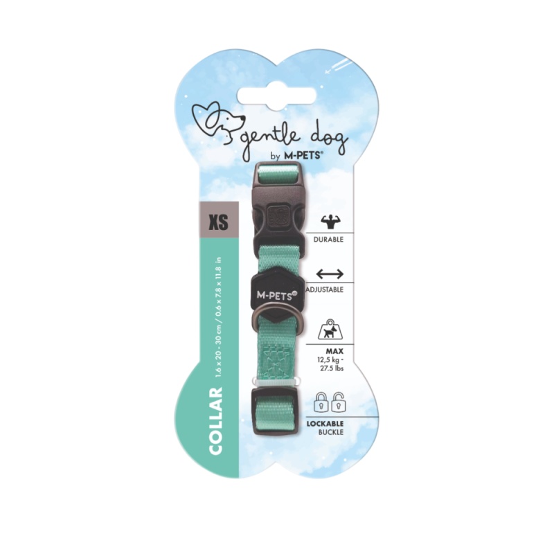 Ошейник Mpets Gentle dog бирюзовый для животных 1