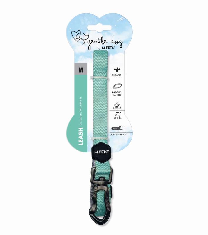 Поводок Mpets Gentle Dog бирюзовый для животных 3