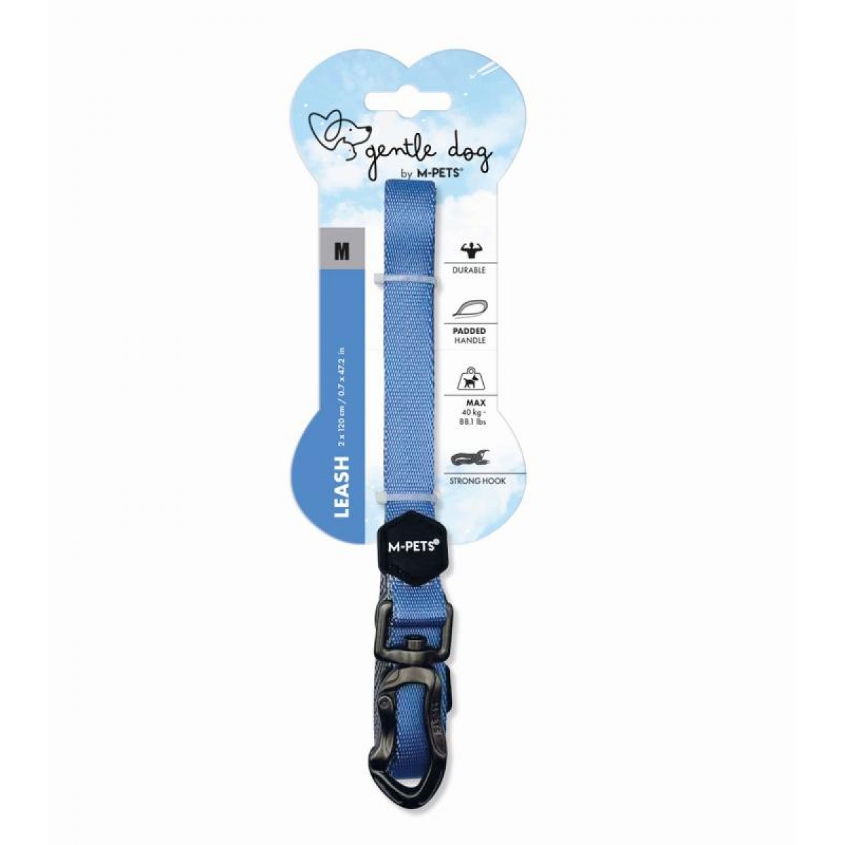 Поводок Mpets Gentle Dog синий для животных 3