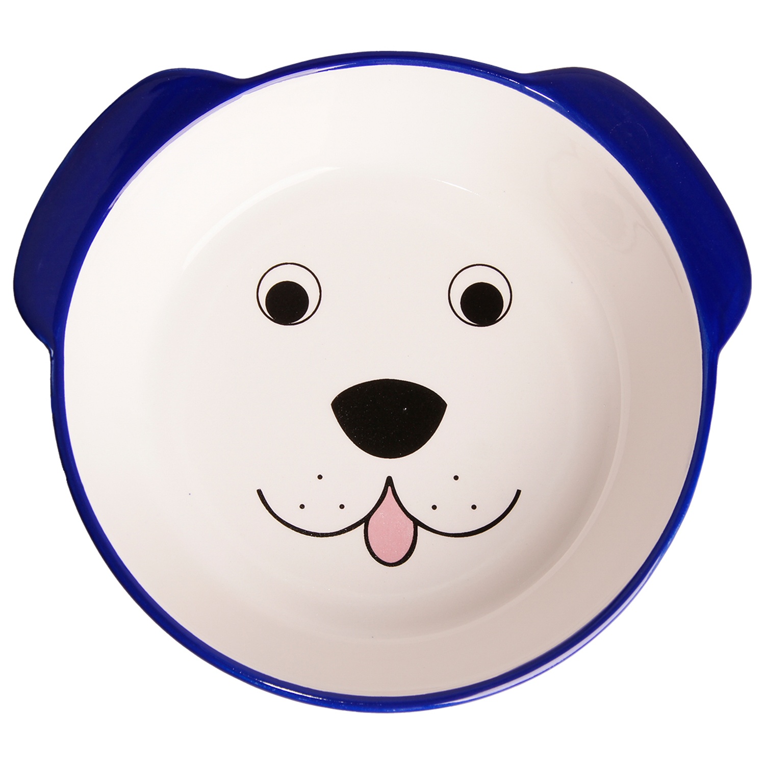 Миска Mr.Kranch Мордочка собаки керамическая синяя для собак 180 мл