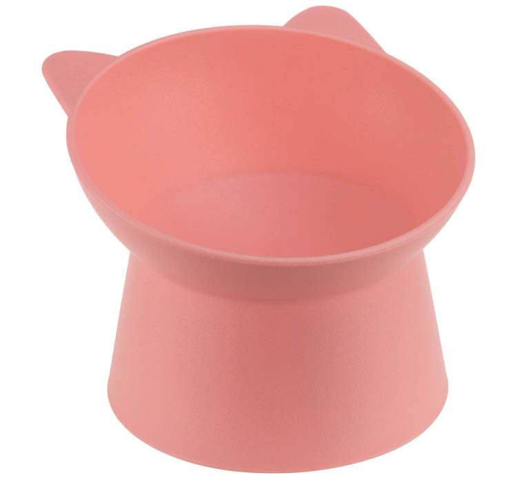 Миска Mpets пластиковая КОТ коралловая для животных 200 мл