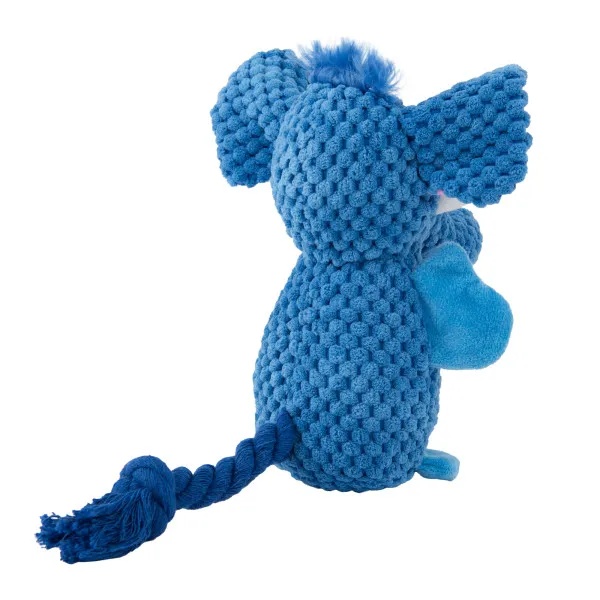 Игрушка Mr. Kranch "Слон" плюшевая с канатами и пищалкой для собак 3