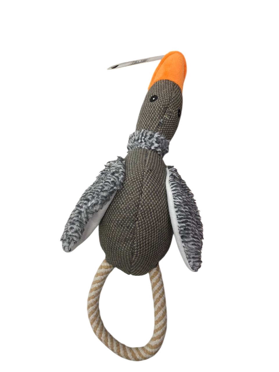 Игрушка Wogy Утка мягкая с ручкой для собак 40*13 см