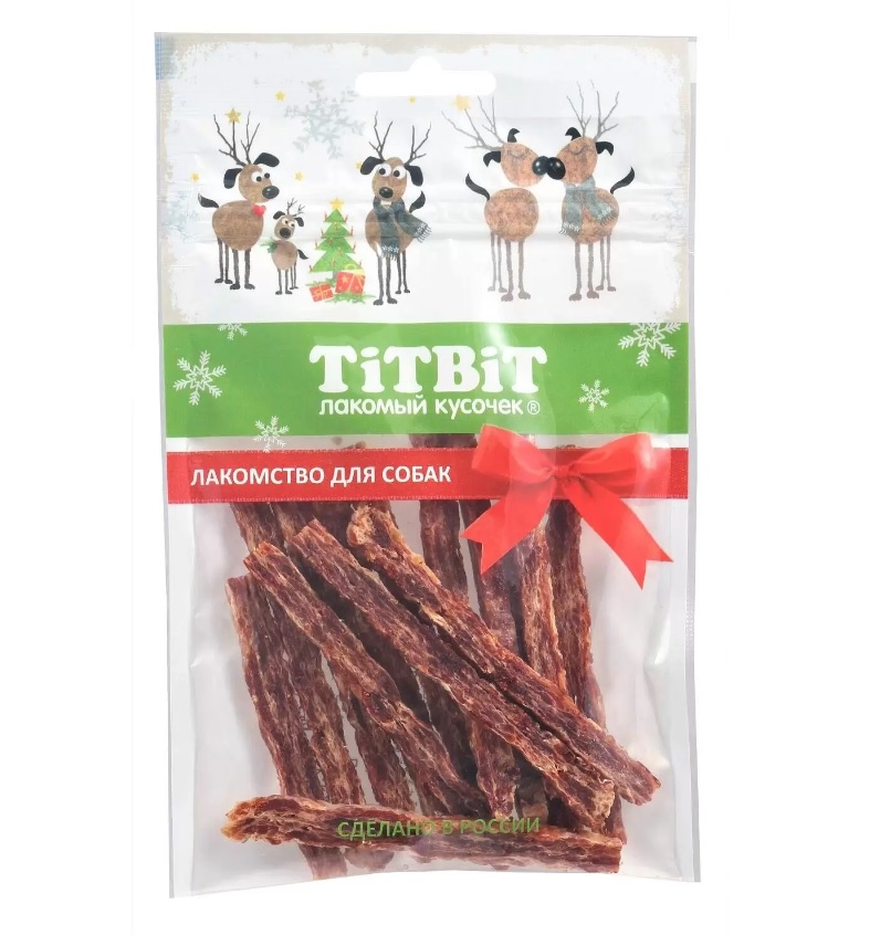Лакомство TitBit НГ Мраморная нарезка из говядины для собак 80 г