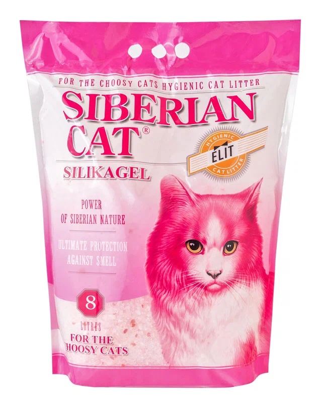 Наполнитель Сибирская Кошка Элита розовый силикагель для кошек 2