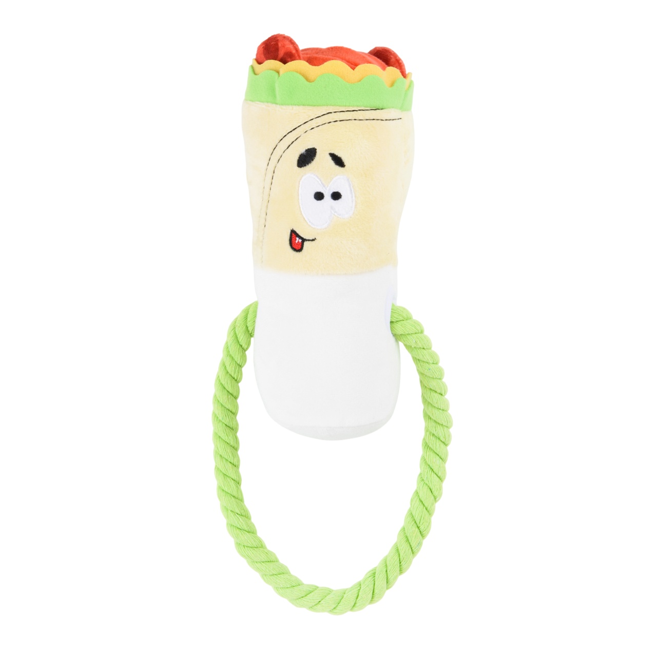 Игрушка Mr. Kranch Шаурма плюшевая с канатиком и пищалкой для собак 21 см