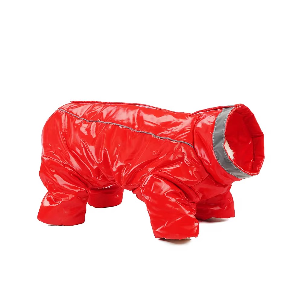 Комбинезон Уют Зимний на липучке красный для собак