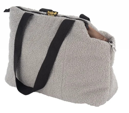 Сумка-переноска Pride Барашек серая для животных 46*25*23 см