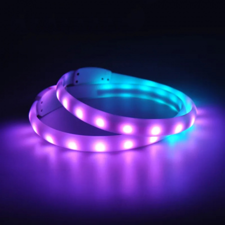 Ошейник Чистый котик светящийся USB силикон 2