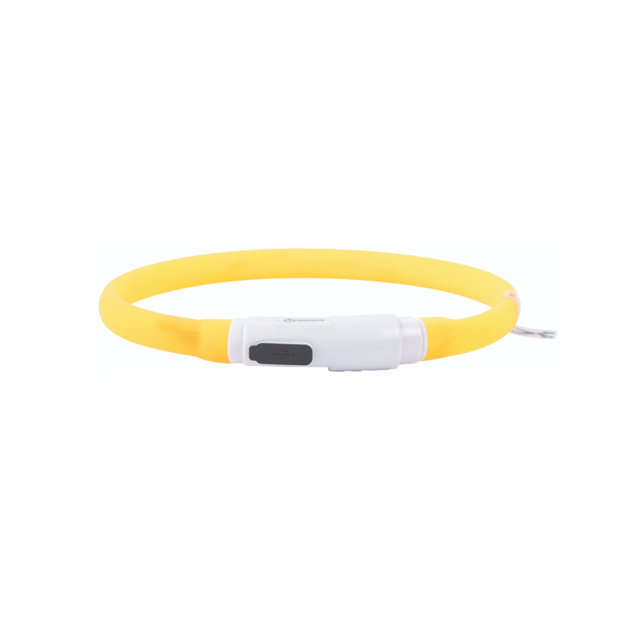 Ошейник Mpets FLASH LED светящийся силикон оранжевый для собак 1*35 см 3