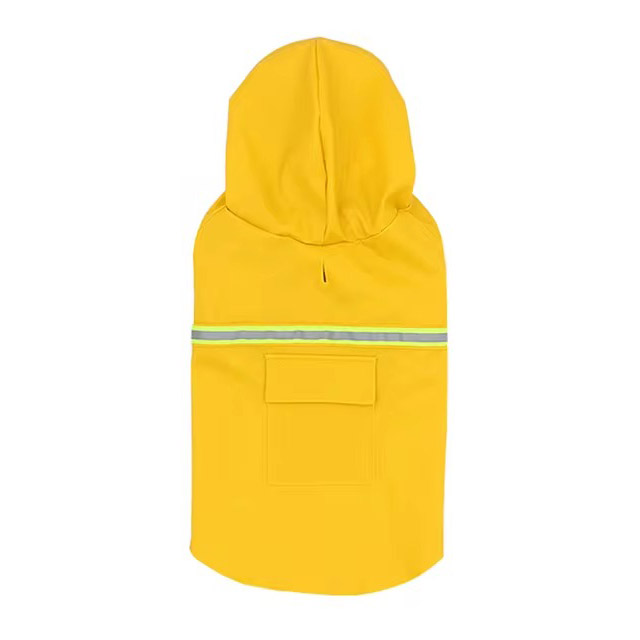 Дождевик Уют со светоотр. элем. с капюшоном на липучке желтый L для собак 35 см