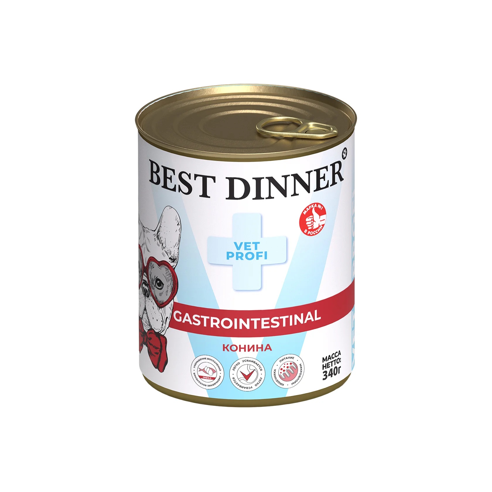 Best Dinner Exclusive Vet Profi Gastro Intestinal Конина конс для собак 340 г