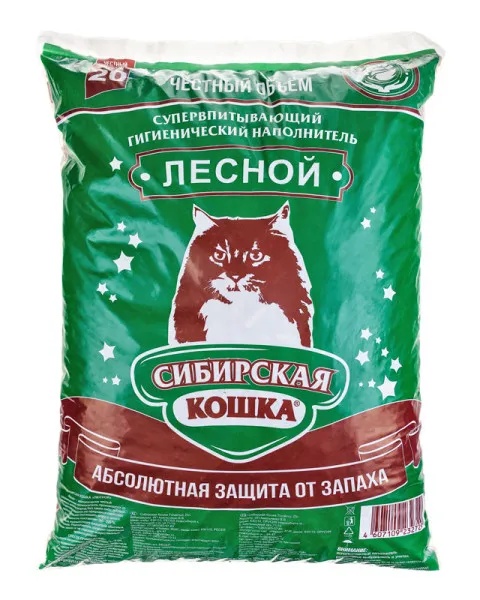 Наполнитель Сибирская Кошка Лесной древесный для кошек 4