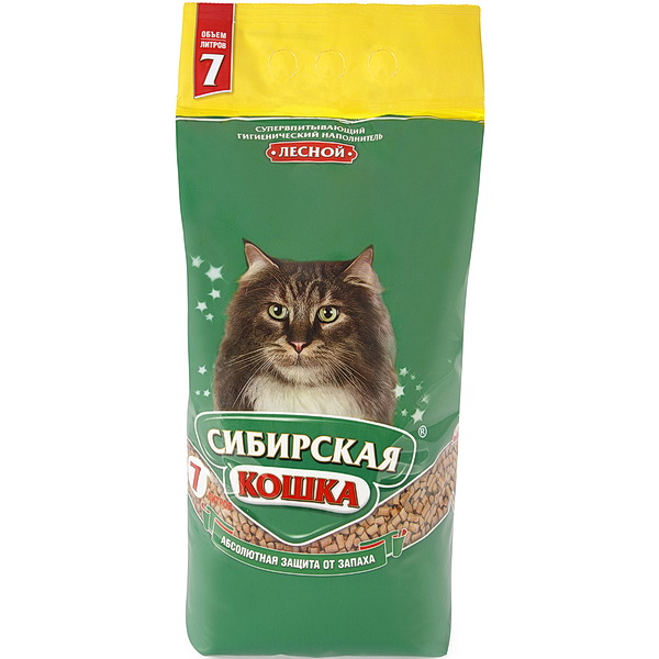 Наполнитель Сибирская Кошка Лесной древесный для кошек 3