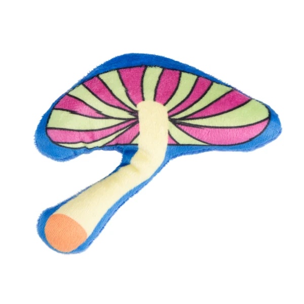 Игрушка Mr. Kranch Волшебный Грибочек плюшевая с кошачьей мятой синий для кошек 10 см