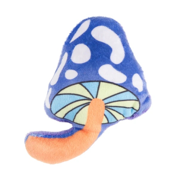 Игрушка Mr. Kranch Волшебный Грибочек плюшевая с кошачьей мятой фиолетовый для кошек 10 см