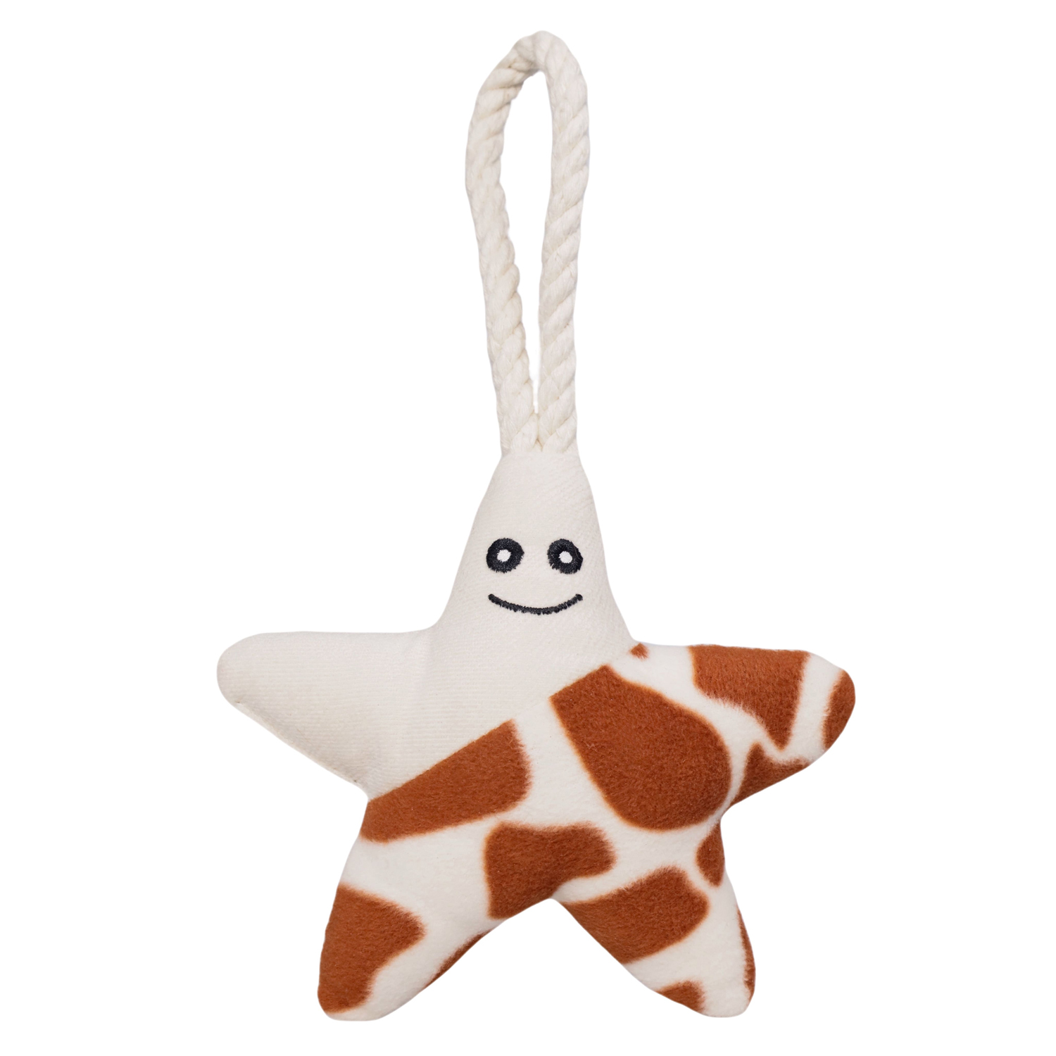 Игрушка Mr. Kranch Звездочка с канатом и пищалкой бежевый для собак 26*16*5 см