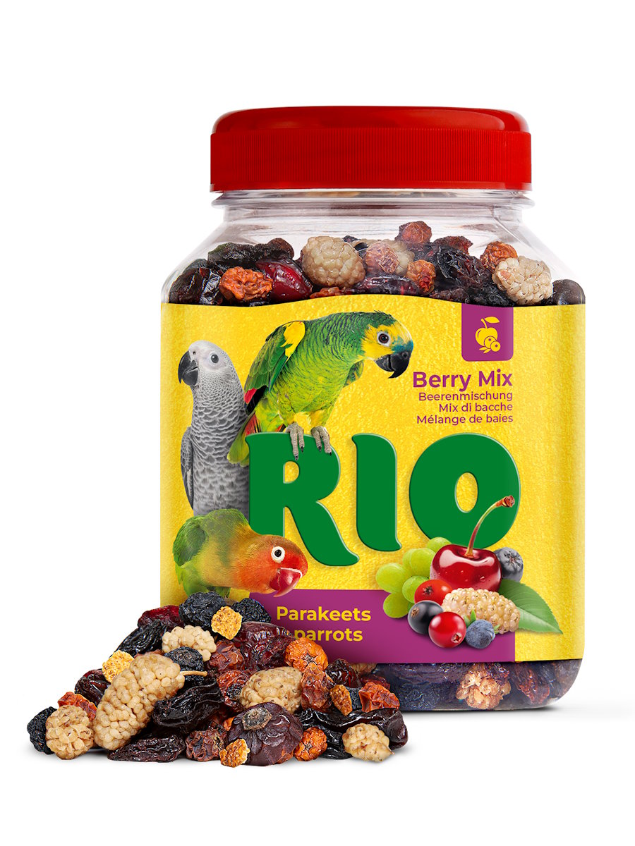 Лакомство Rio Ягодная смесь для средних и крупных попугаев 190 г