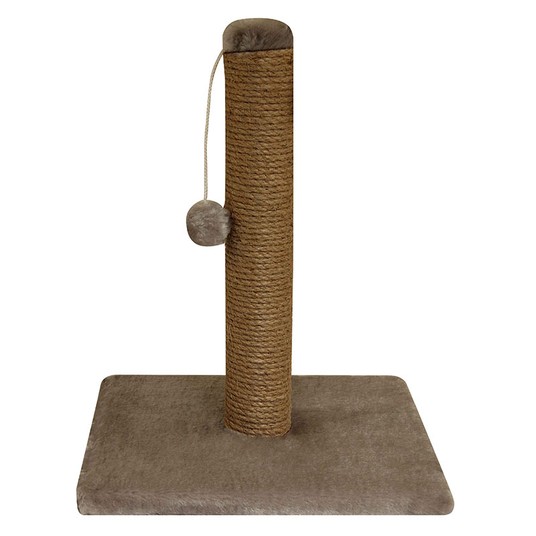 Когтеточка Гамма Столбик №2 с игрушкой однотонный для кошек 36*36*46 см